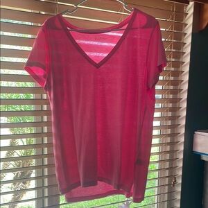 Vibrant Pink V-Neck Women's Top